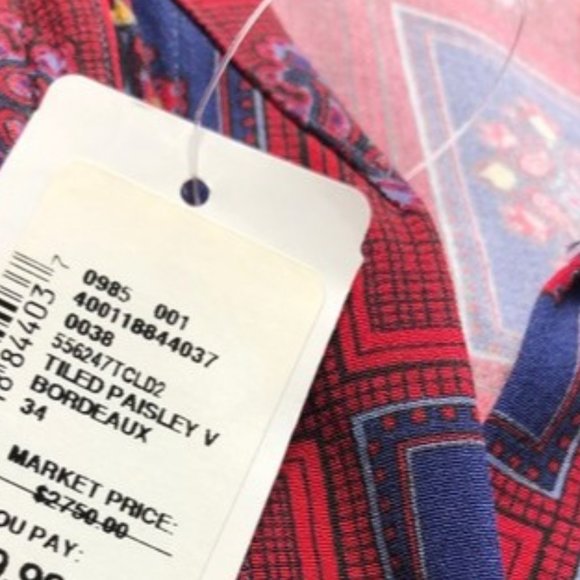 Balenciaga Burgundy Tiled Paisley Mid Length Casual Maxi Dress - Picture 12 of 12